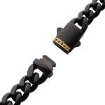 Black IP Steel Matte Finish Miami Cuban Chain Bracelet